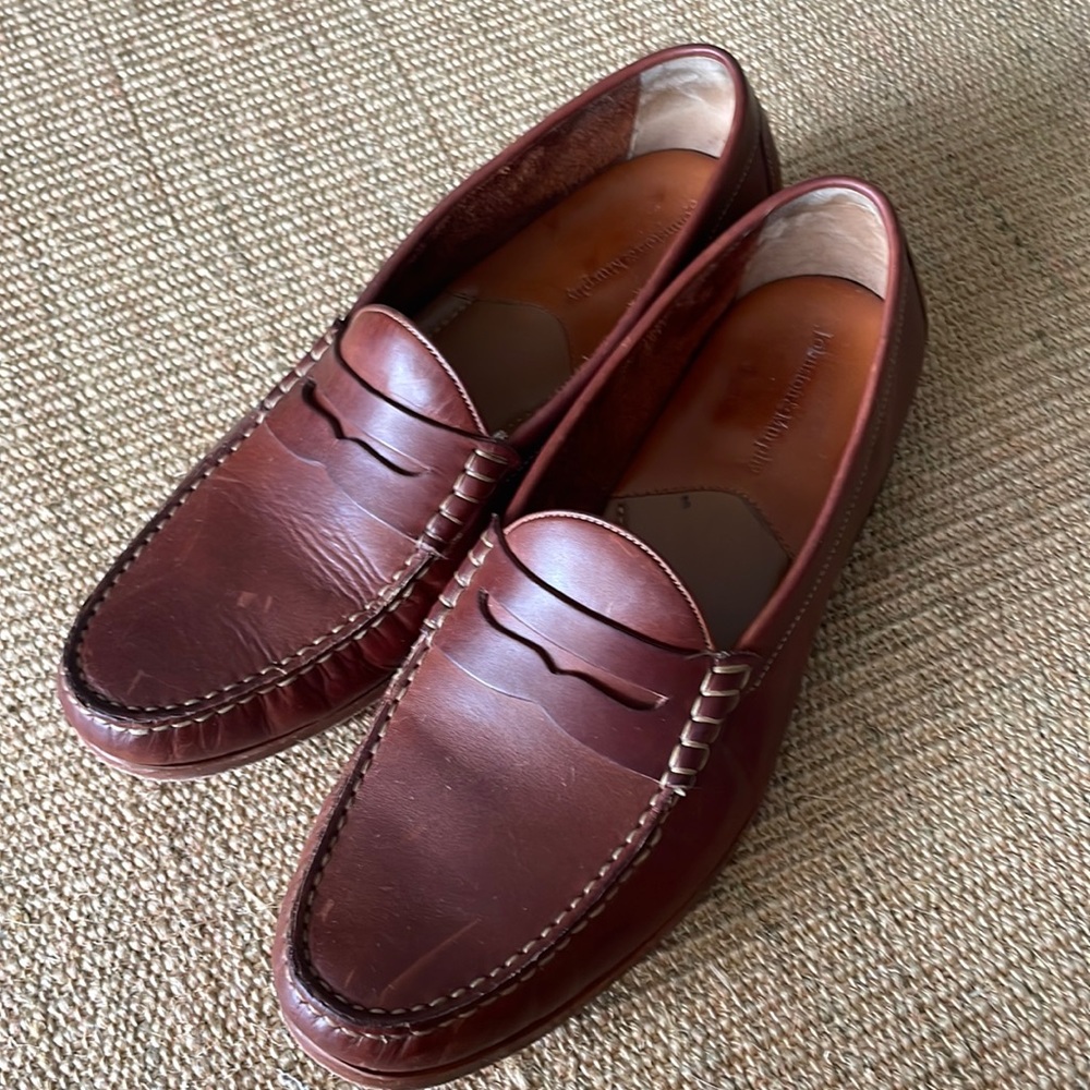 Johnston & Murphy 11.5 brown leather loafers. Classic. Great condition!